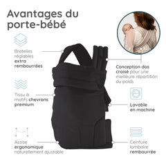 Porte-bébé Honey Blossom - Black Sand
