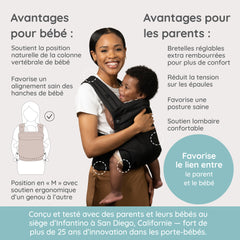 Porte-bébé Honey Blossom - Black Sand