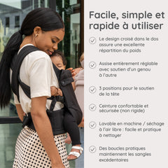Porte-bébé Honey Blossom - Black Sand