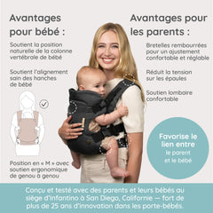 Porte-bébé Flip Luxe 4-en-1 - Gris Herringbone