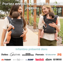 Porte-bébé Flip Luxe 4-en-1 - Gris Herringbone