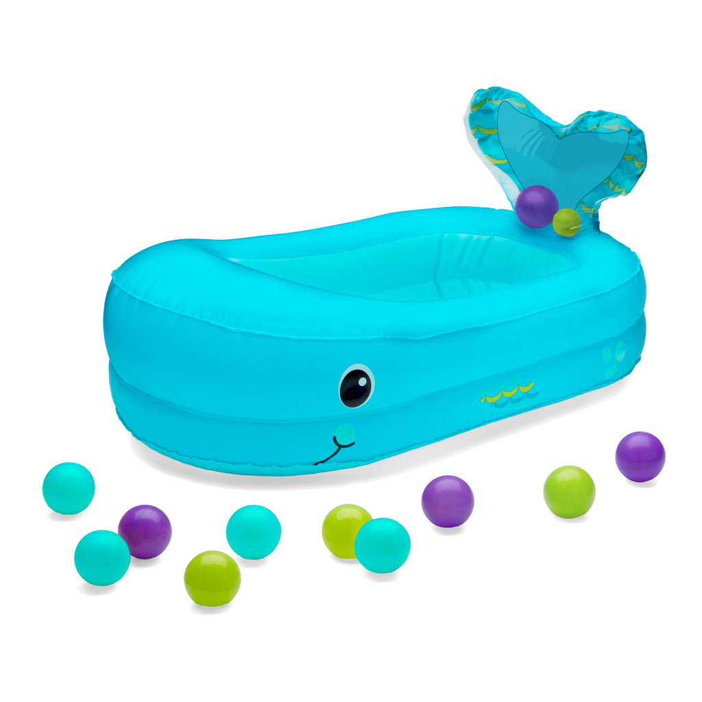 Baignoire gonflable baleine avec balles de jeu – Infantino France