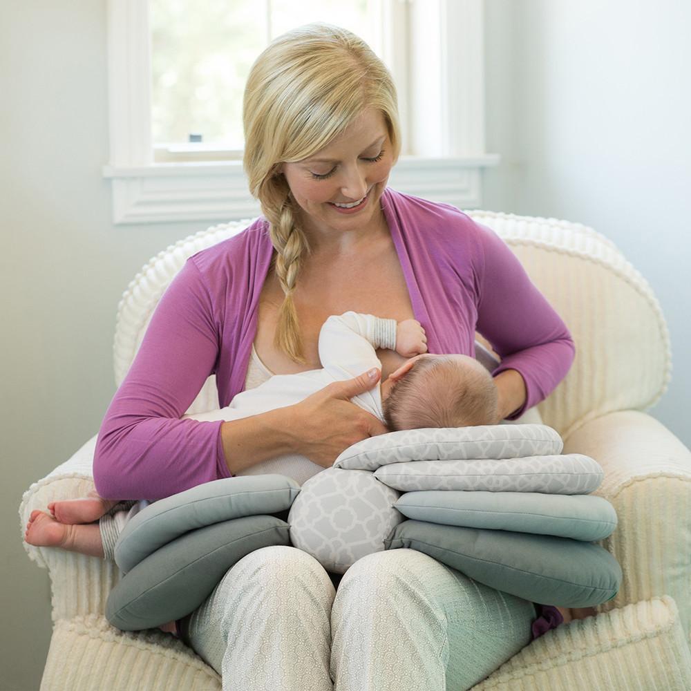 RUGUIES-Coussin Allaitement-Petit Coussin d'allaitement-Oreiller d' allaitement Ergonomique avec Coussin Anti-Reflux supplémentaire permettant  de relever la tête du bébé à 45°. : : Bébé et Puériculture