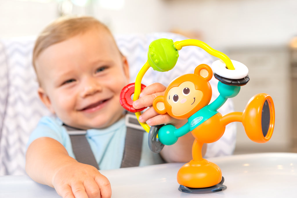 Activity-board Jouet pour bébé, chaise haute, jouet pour tout-petits, avec  ventouses, son et lumière, hochet, jouet sensoriel