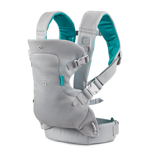Porte-bébé Ergonomique Avant/arrière - Pour Nouveau-né à 36 Mois (max 20 Kg) - Tissu Coton Et Maille Respirant - Gris - 9