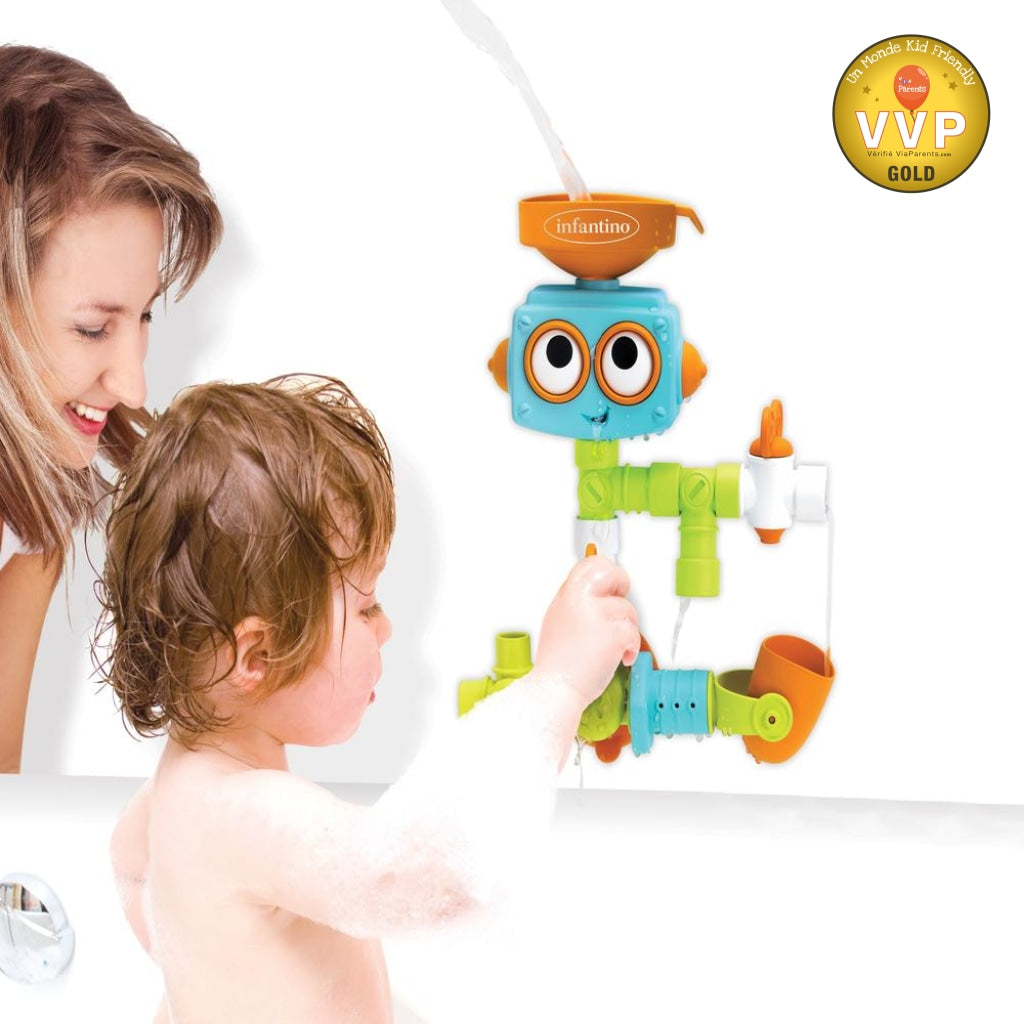 Jouet de bain à ventouse robot Sensory : Infantino